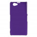 Прорезиненый чехол накладка для Sony Xperia Z1 Mini Compact D5503 (Фиолетовый)
