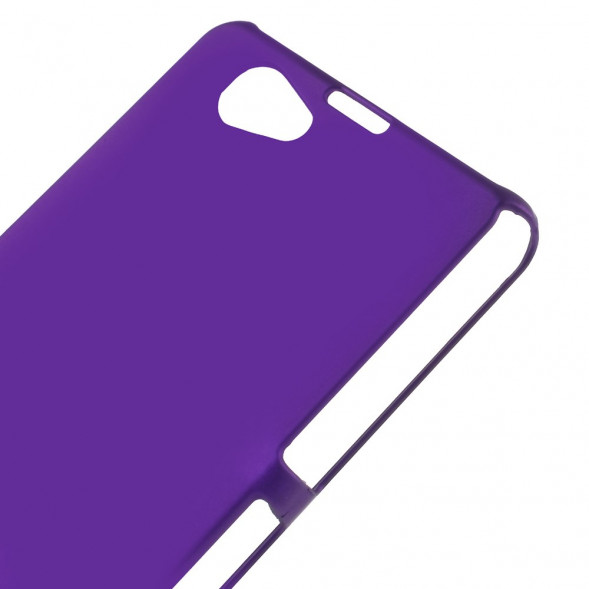 Прорезиненый чехол накладка для Sony Xperia Z1 Mini Compact D5503 (Фиолетовый)