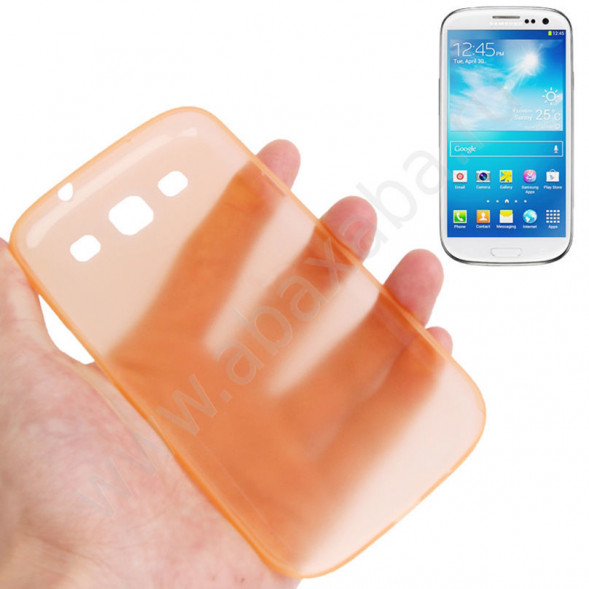 Ультратонкий чехол для Samsung Galaxy S3 i9300, s3 Duos (оранжевый)