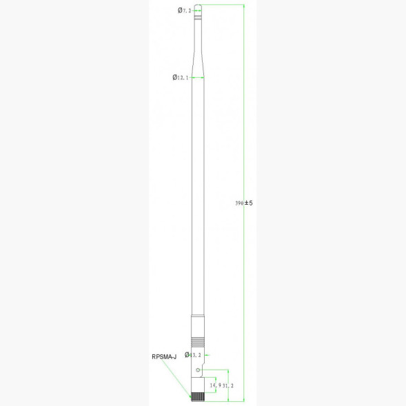 2.4G-JB-9DB-2 Штыревая антенна Wi-Fi поворотная