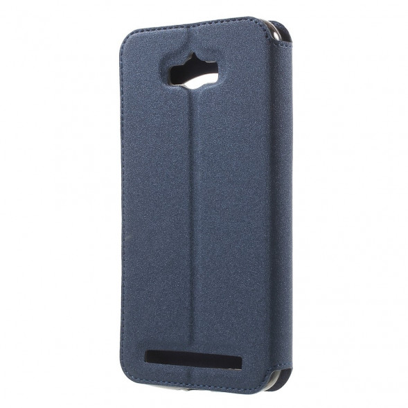 Песочный чехол с окном информации для Asus Zenfone Max (ZC550KL) (Синий)