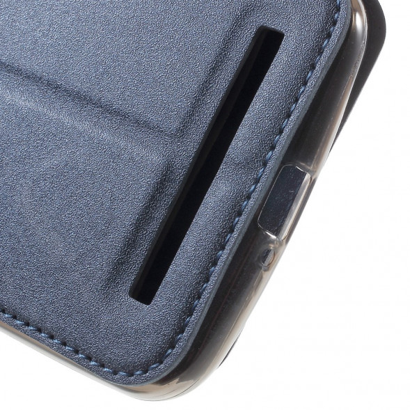 Песочный чехол с окном информации для Asus Zenfone Max (ZC550KL) (Синий)