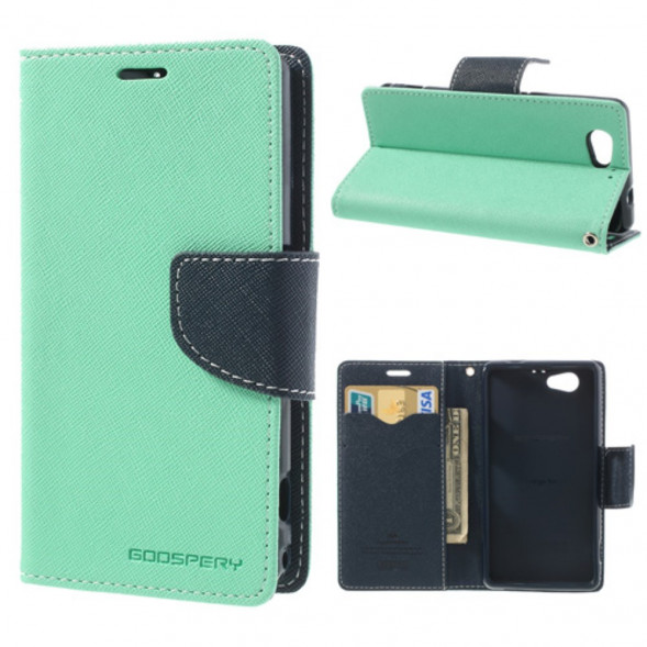 Чехол книжка с визитницей Mercury Goospery для Sony Xperia Z1 Compact D5503 (Голубой)