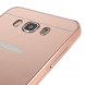 Алюминиевый бампер чехол для Samsung Galaxy J7 (2016) SM-J710F (Розовое золото)