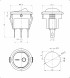 KCD5-102-2- C3-R/3P on-on Переключатель клавишный (рокерный) круглый