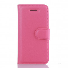 Чехол книжка с визитницей для iPhone 5, 5S, SE (розовый)