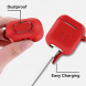 Силиконовый чехол для наушников Apple AirPods Shock Proof (красный)