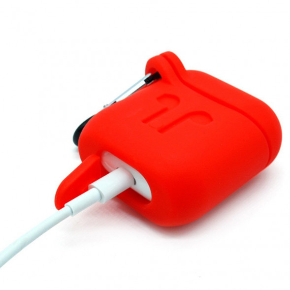 Силиконовый чехол для наушников Apple AirPods Shock Proof (красный)