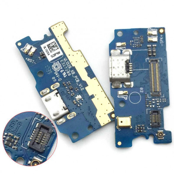Шлейф Asus ZC520KL ZenFone 4 Max плата на разъем зарядки, микрофон