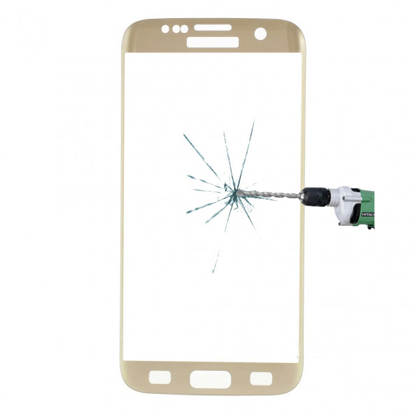 3D Защитное стекло для Samsung Galaxy S7 Edge G935 (Золотистое)