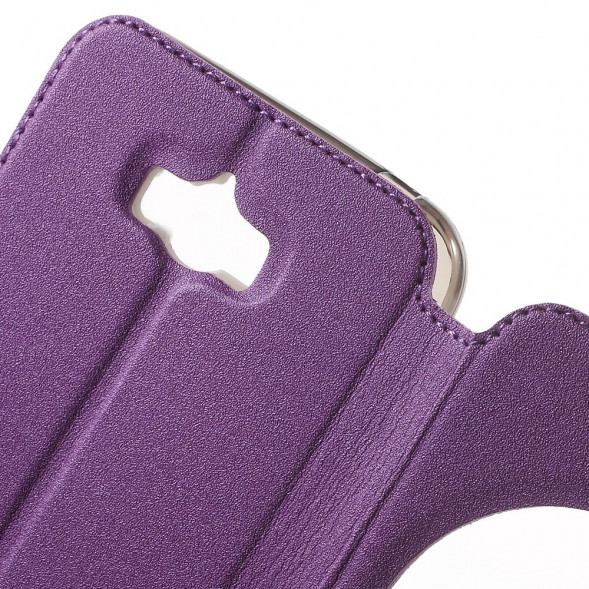 Песочный чехол с окном информации для Asus Zenfone Max (ZC550KL) (Фиолетовый)