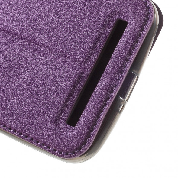 Песочный чехол с окном информации для Asus Zenfone Max (ZC550KL) (Фиолетовый)