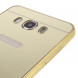 Алюминиевый бампер чехол для Samsung Galaxy J7 (2016) SM-J710F (Золотистый)