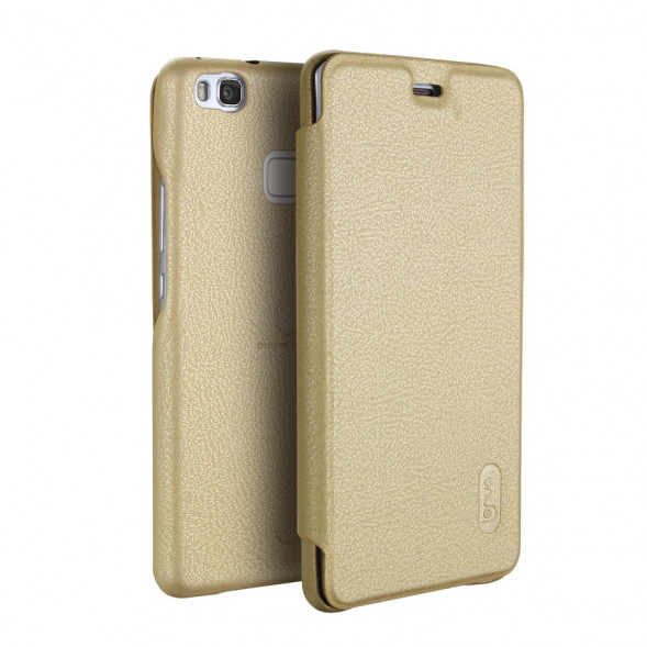 Чехол книжкой LENUO для Huawei P9 Lite (Золотой)