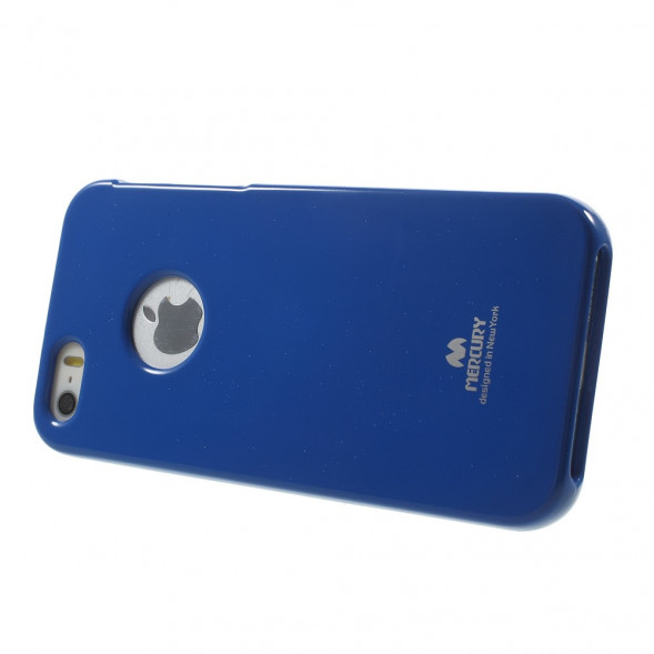 TPU Чехол MERCURY для iPhone 5, 5S, SE (синий)