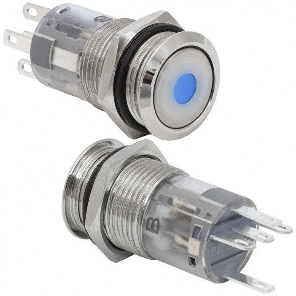 Кнопка антивандал. LAS2-GQF-11ZD/B on-on