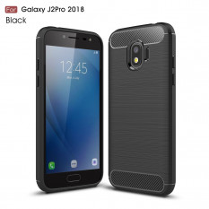 Чехол - накладка Carbon Fibre для Samsung Galaxy J2 Pro 2018 (черный)