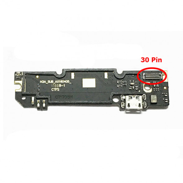 Шлейф для Xiaomi Redmi Note 3 Pro (30 pin) на разъем зарядки, микрофон
