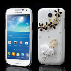 Чехол накладка со стразами для Samsung Galaxy S 4 mini i9190 (Баллерина)