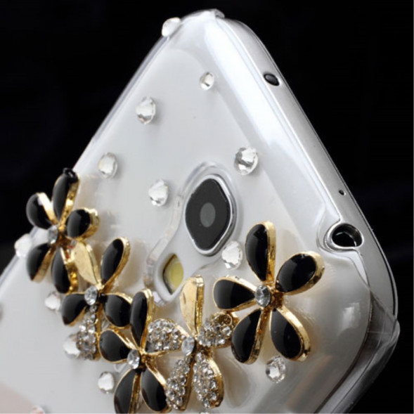 Чехол накладка со стразами для Samsung Galaxy S 4 mini i9190 (Баллерина)