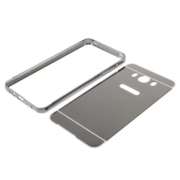 Алюминиевый бампер чехол для Samsung Galaxy J7 (2016) SM-J710F (Черный)