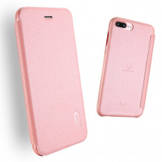 Чехол книжка LENUO для iPhone 7 Plus (Розовый)