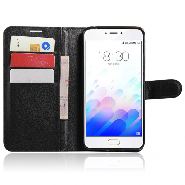 Чехол с визитницей для Meizu M3 / M3s mini (черный)