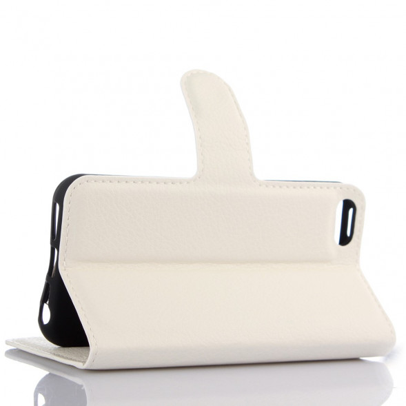 Чехол книжка с визитницей для iPhone 5, 5S, SE (белый)