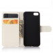 Чехол книжка с визитницей для iPhone 5, 5S, SE (белый)