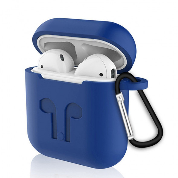 Силиконовый чехол для наушников Apple AirPods Shock Proof (синий)