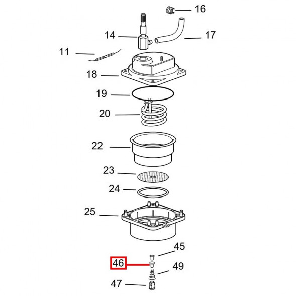 621986 Кольцо клапана бойлера для кофеварки DeLonghi (ШТУТ035)