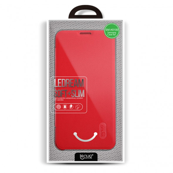 Чехол книжка Lenuo для Samsung Galaxy A5 (2016) SM-A510 (Красный)