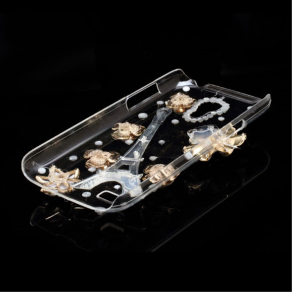 Чехол накладка со стразами для Samsung Galaxy S 4 mini i9190 (Эйфелева башня)