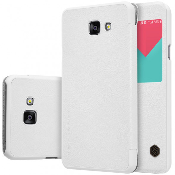 Чехол книжка с окном информации Nillkin для Samsung Galaxy A7 SM-A710F (2016 г.) (Белый)