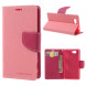 Чехол книжка с визитницей Mercury Goospery для Sony Xperia Z1 Compact D5503 (Розовый)