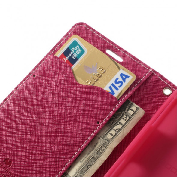 Чехол книжка с визитницей Mercury Goospery для Sony Xperia Z1 Compact D5503 (Розовый)