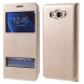 Чехол с окнами информации для Samsung Galaxy J7 (2016) SM-J710F (Золотой)