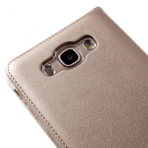 Чехол с окнами информации для Samsung Galaxy J7 (2016) SM-J710F (Золотой)