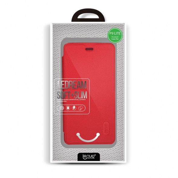 Чехол книжкой LENUO для Huawei P9 Lite (Красный)