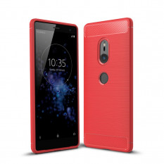 Чехол Carbon Fibre для Sony Xperia XZ2 (красный)