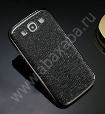 Чехол для Samsung Galaxy S3 i9300 черный пластик блеск