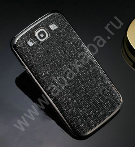 Чехол для Samsung Galaxy S3 i9300 черный пластик блеск