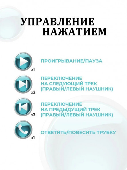 Беспроводные наушники Borofone BW03 Pro Bluetooth с микрофоном (Белый)