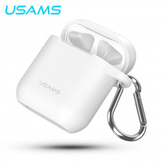 Силиконовый чехол для Apple наушников AirPods Usams (белый)