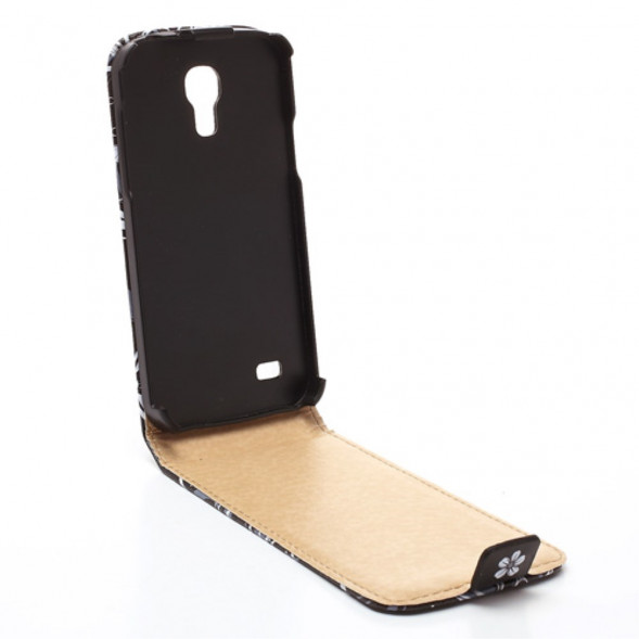 Чехол флип с рисунком для Samsung Galaxy S 4 mini i9190 (Белый цветок)