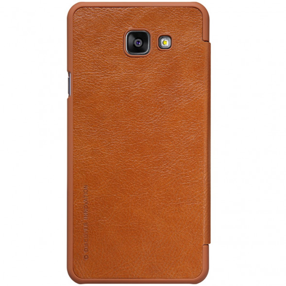 Чехол книжка с окном информации Nillkin для Samsung Galaxy A7 SM-A710F (2016 г.) (Коричневый)