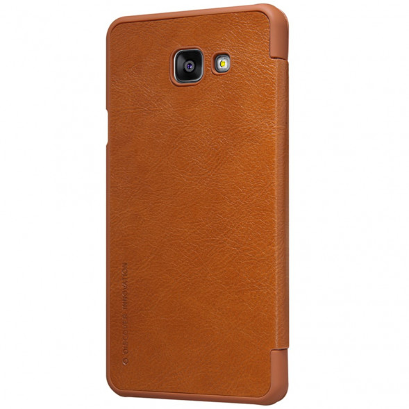 Чехол книжка с окном информации Nillkin для Samsung Galaxy A7 SM-A710F (2016 г.) (Коричневый)