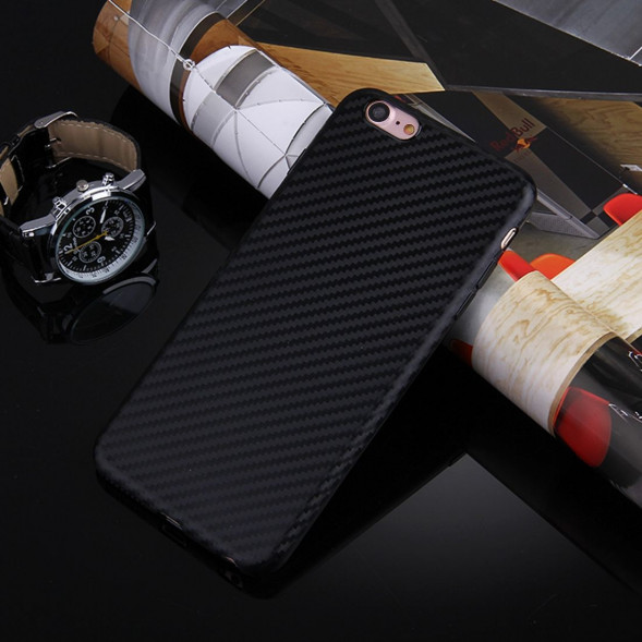 Чехол накладка Artistic Carbon для iPhone 7 (черный)