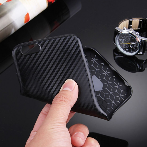 Чехол накладка Artistic Carbon для iPhone 7 (черный)