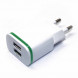 Зарядное устройство 5V 2.1A на 2 USB выхода со световым индикатором